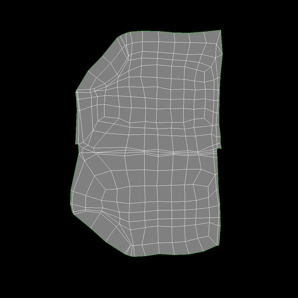 Low poly fabric armchair sofa in a slightly primitive style Low-poly 3D model_16