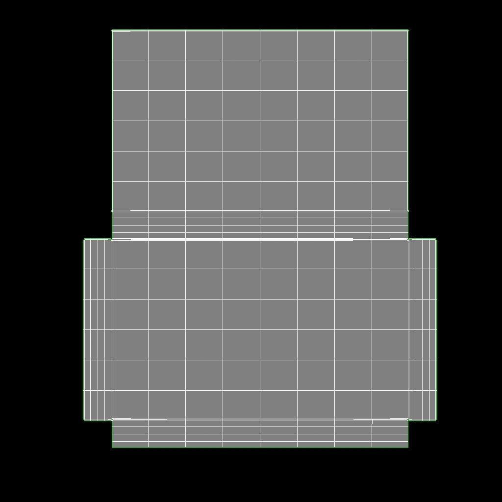 Low poly fabric armchair sofa in a slightly primitive style Low-poly 3D model_13