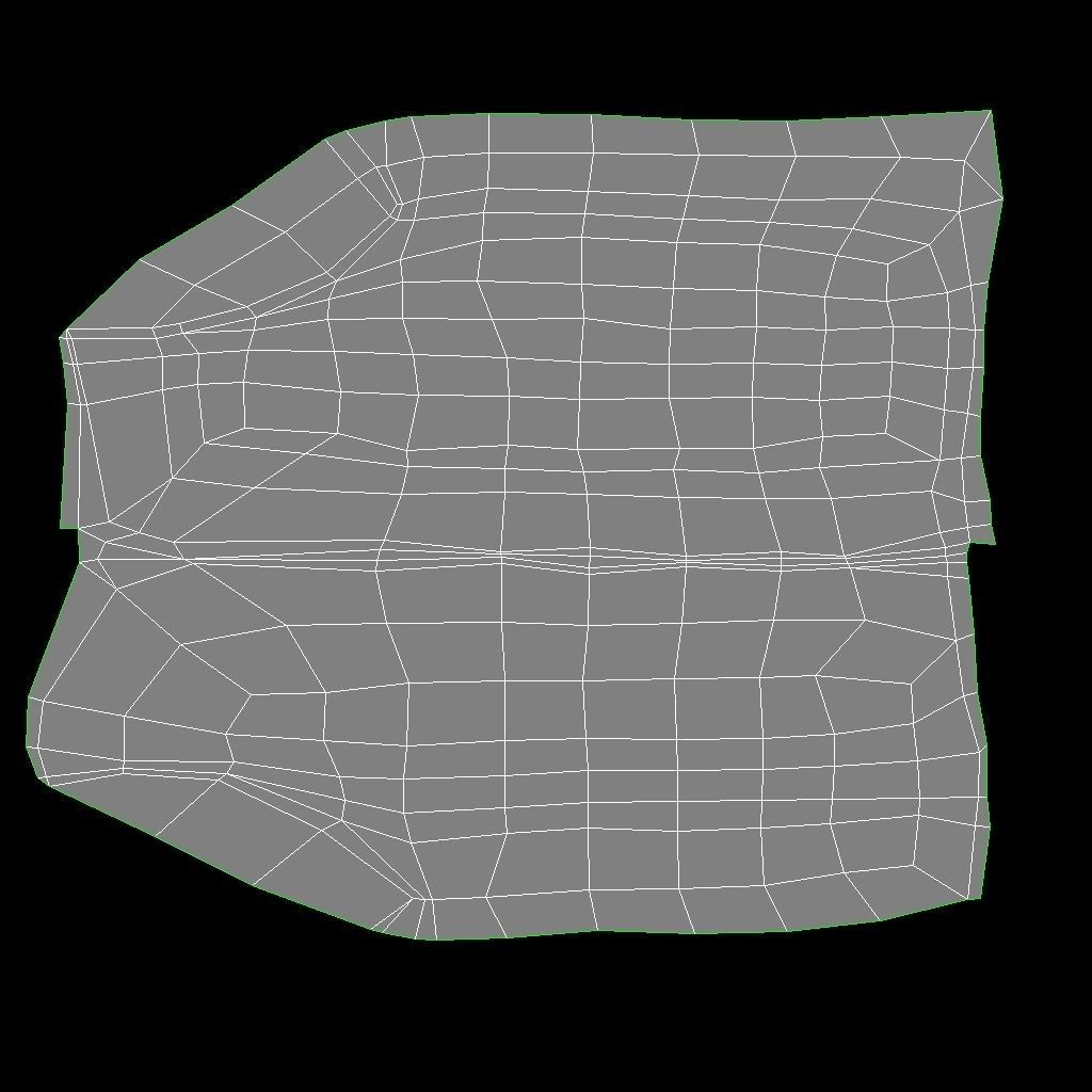 Low poly fabric armchair sofa in a slightly primitive style Low-poly 3D model_14