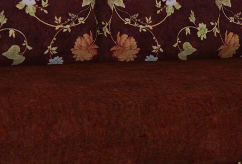 Low poly fabric armchair sofa in a slightly primitive style Low-poly 3D model_6