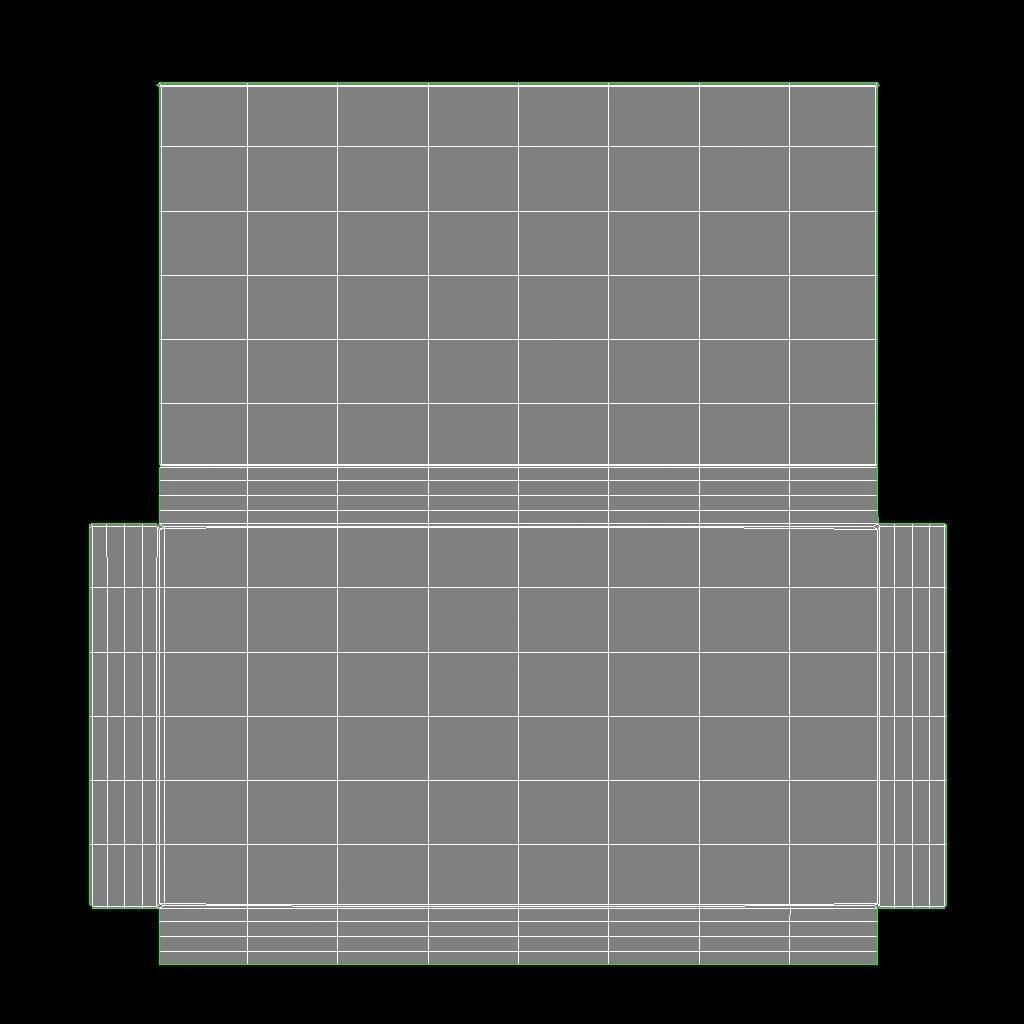 Low poly fabric armchair sofa in a slightly primitive style Low-poly 3D model_18