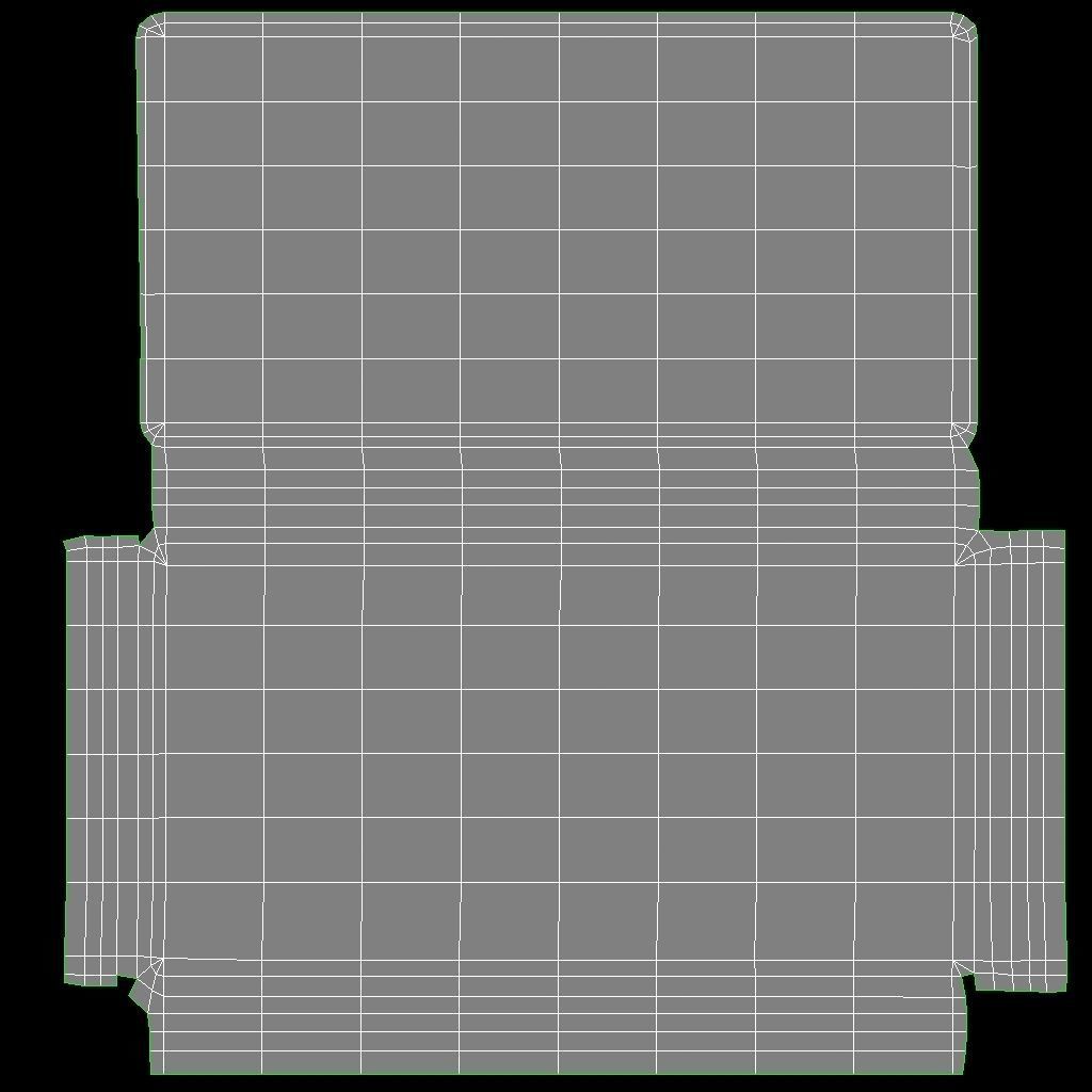 Low poly fabric armchair sofa in a slightly primitive style Low-poly 3D model_17