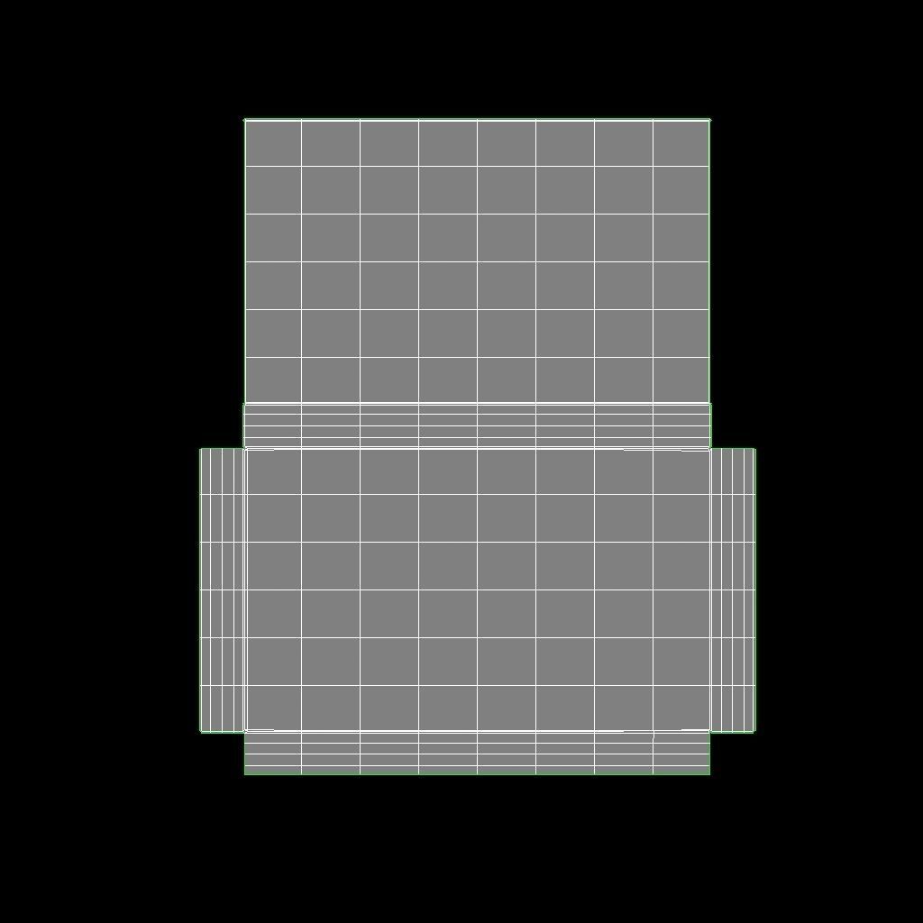 Low poly fabric armchair sofa in a slightly primitive style Low-poly 3D model_12