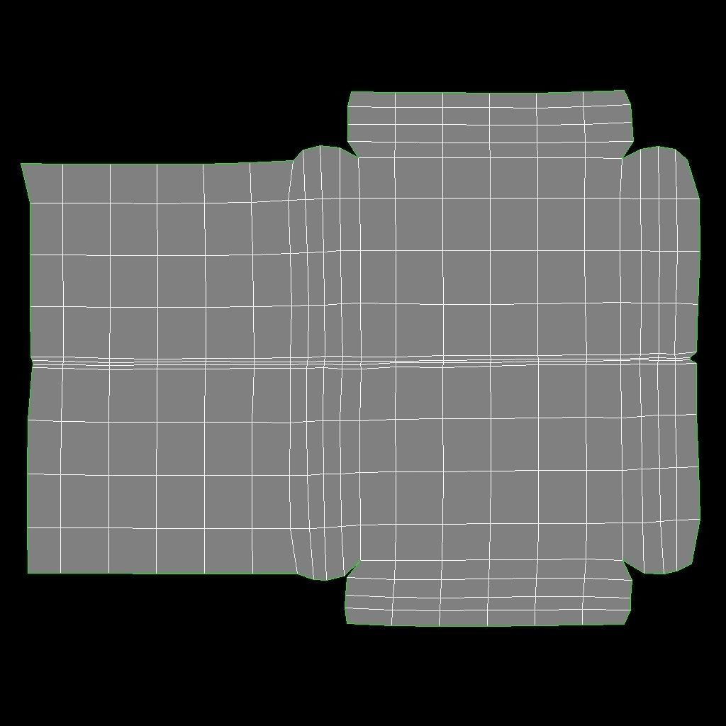 Low poly fabric armchair sofa in a slightly primitive style Low-poly 3D model_11