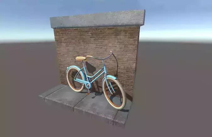 PBR Bicycle Low-poly 3D model LODs