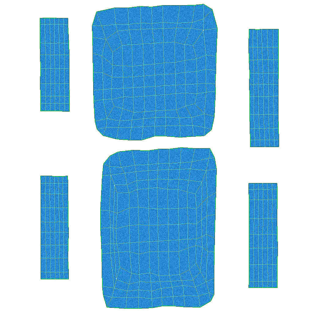 Low poly fabric sofa Low-poly 3D model_18