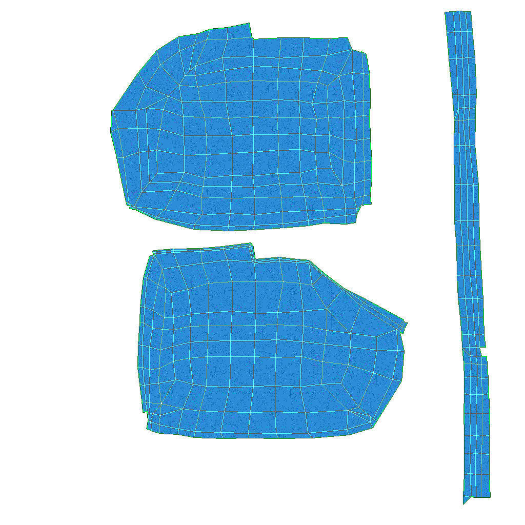 Low poly fabric sofa Low-poly 3D model_17