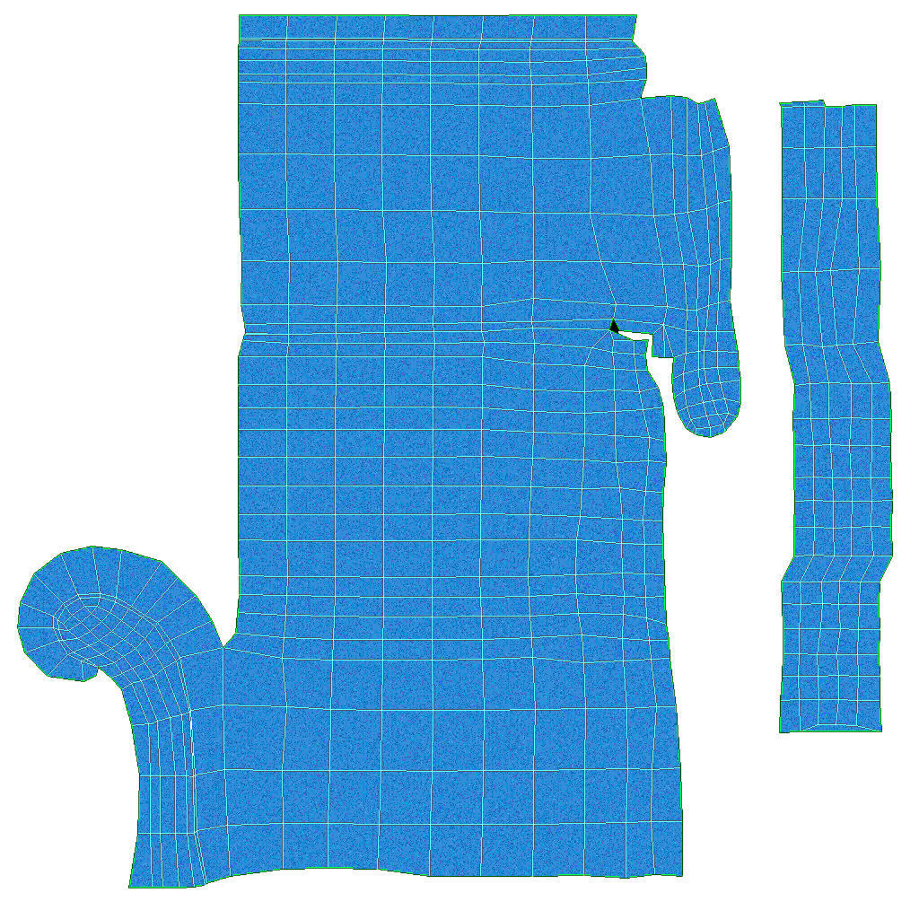 Low poly fabric sofa Low-poly 3D model_14