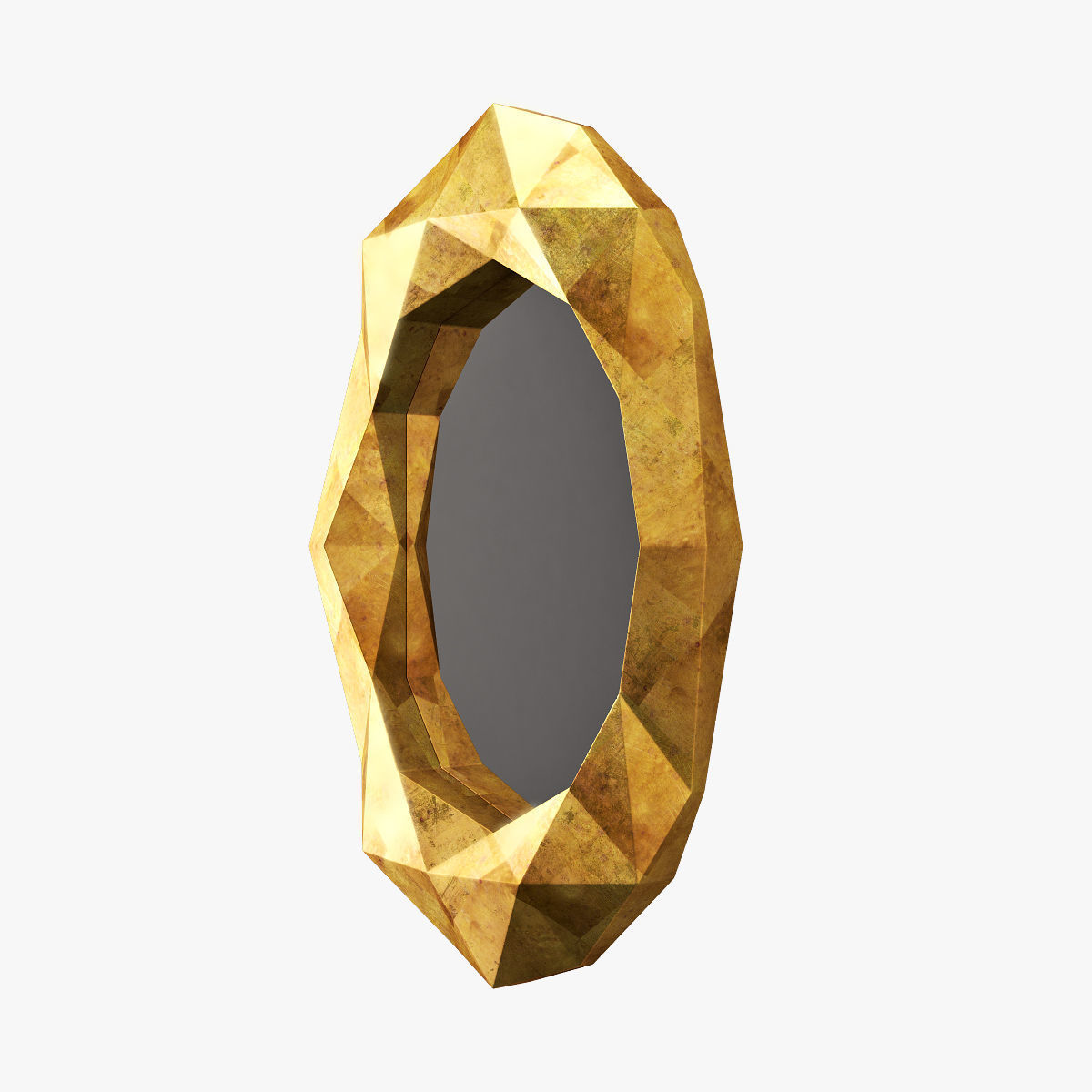 Arteriors home fallon gold leaf mirror 3D model_1