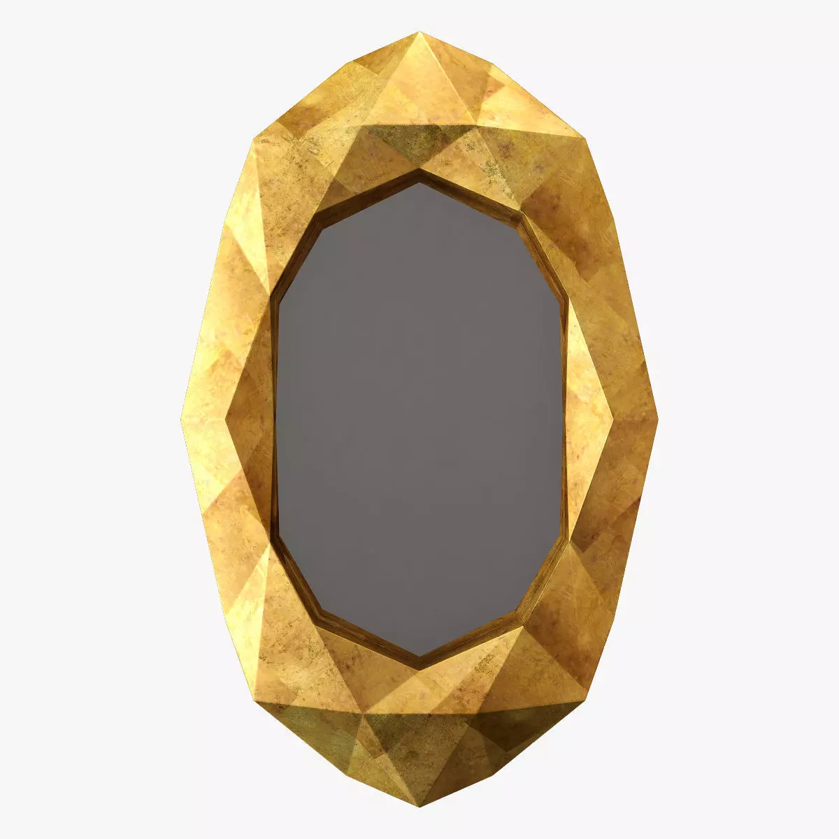 Arteriors home fallon gold leaf mirror 3D model_0
