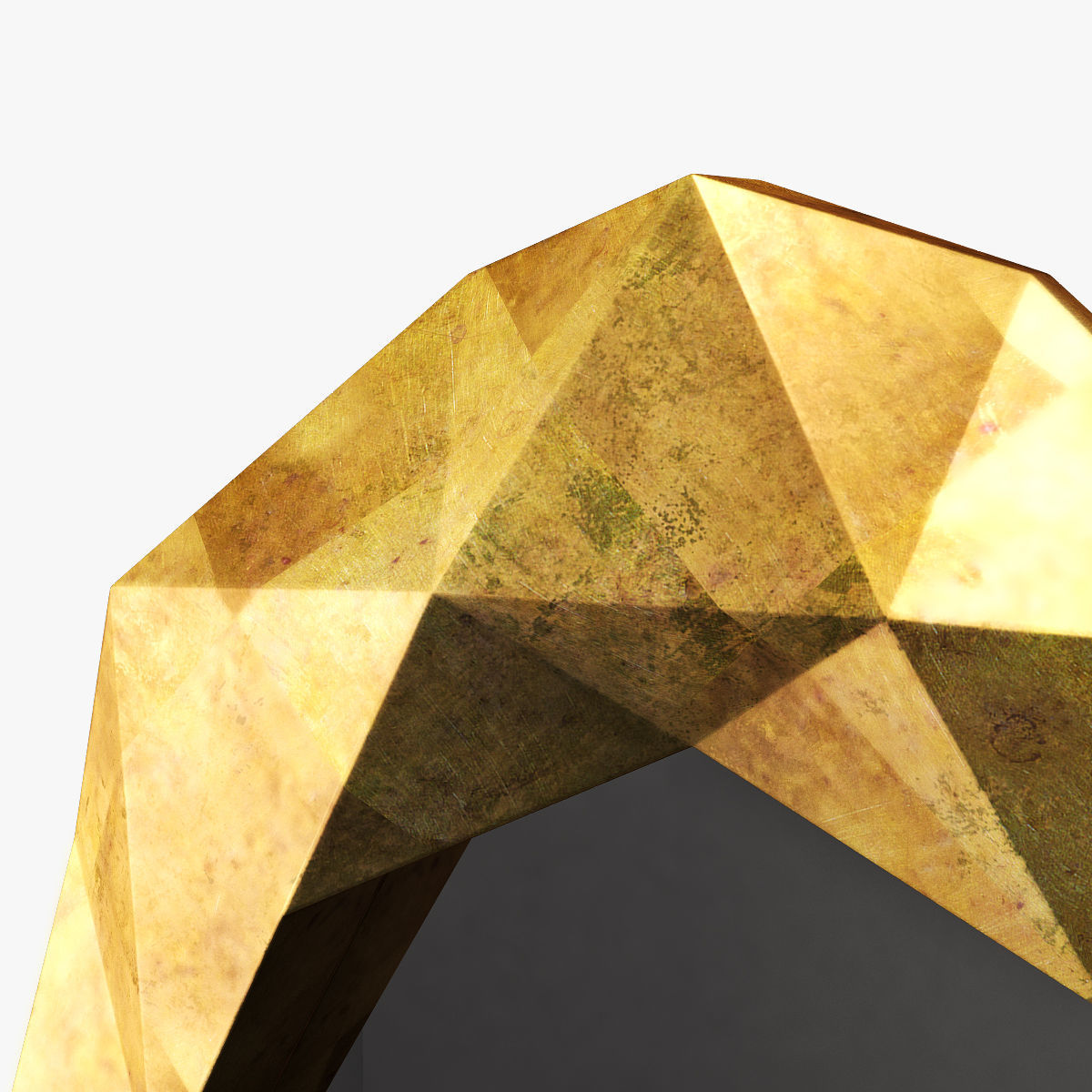 Arteriors home fallon gold leaf mirror 3D model_2