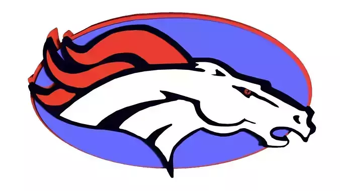Denver Broncos logo in oval