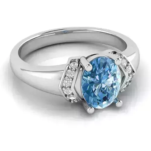 Beautiful female Oval gem ring