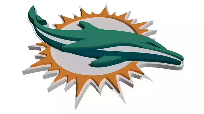 Miami Dolphins logo 3D model