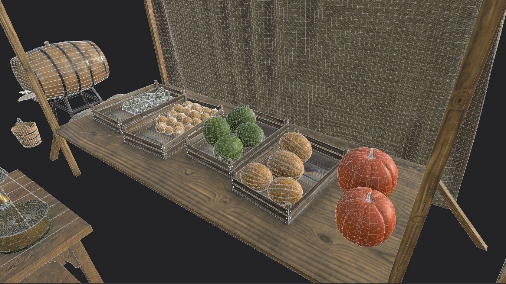 Camelot Market Square Low-poly 3D model_27