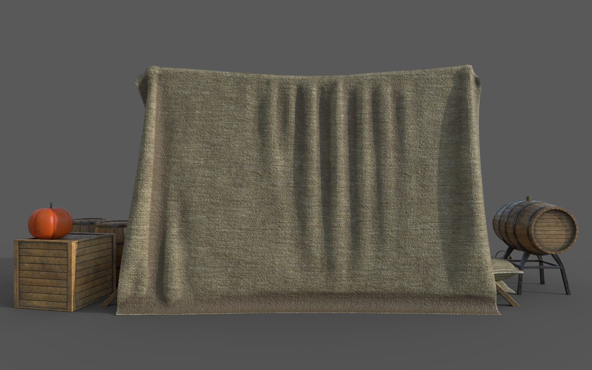 Camelot Market Square Low-poly 3D model_3