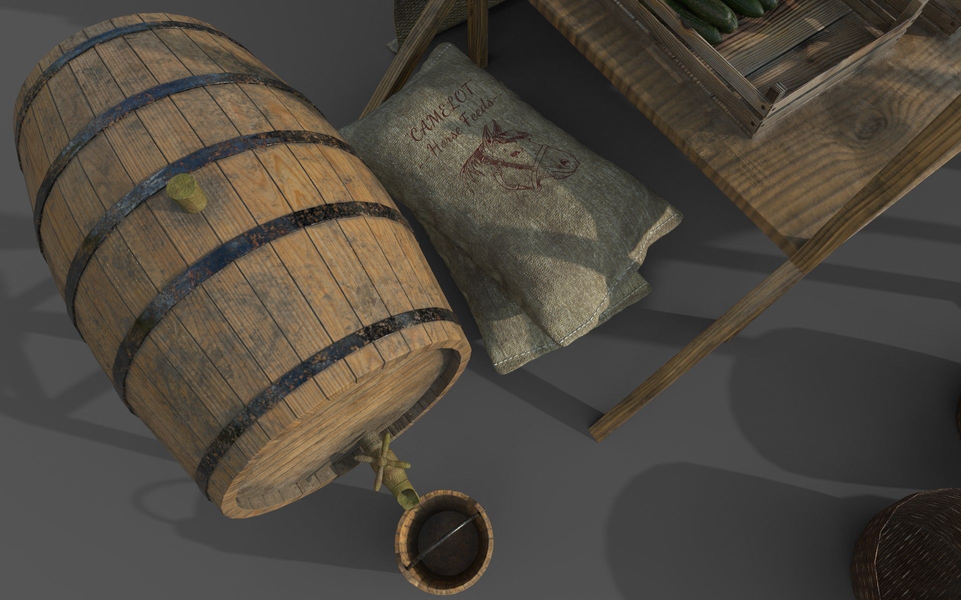 Camelot Market Square Low-poly 3D model_21