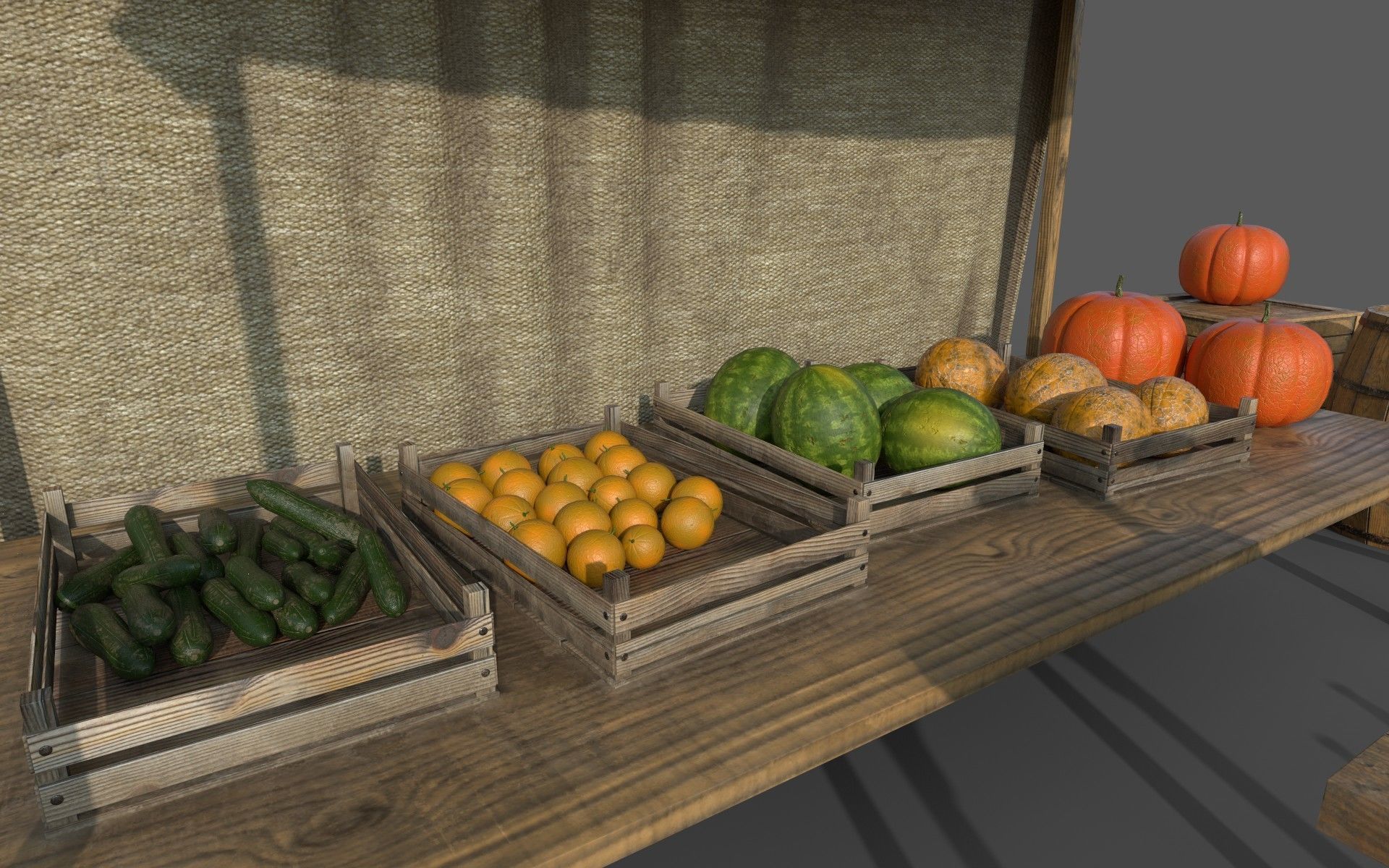 Camelot Market Square Low-poly 3D model_14