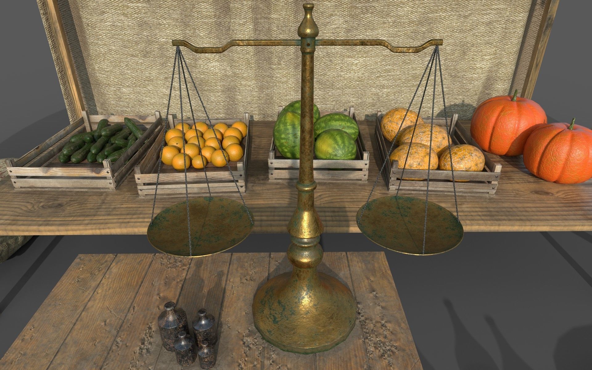 Camelot Market Square Low-poly 3D model_20