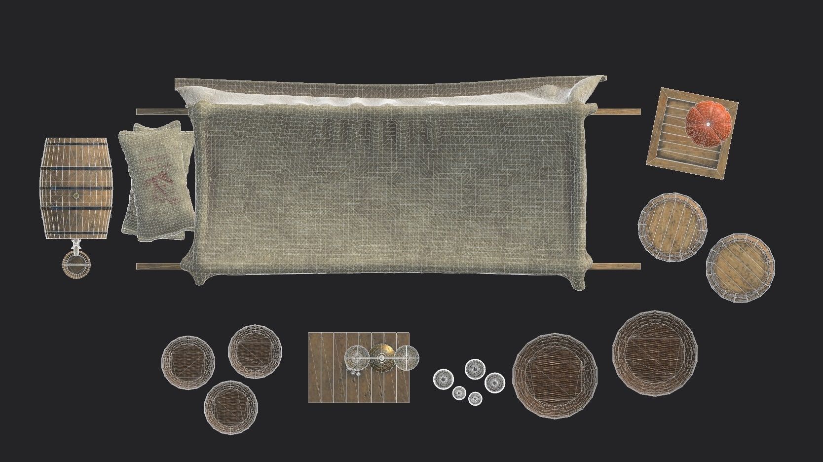 Camelot Market Square Low-poly 3D model_26