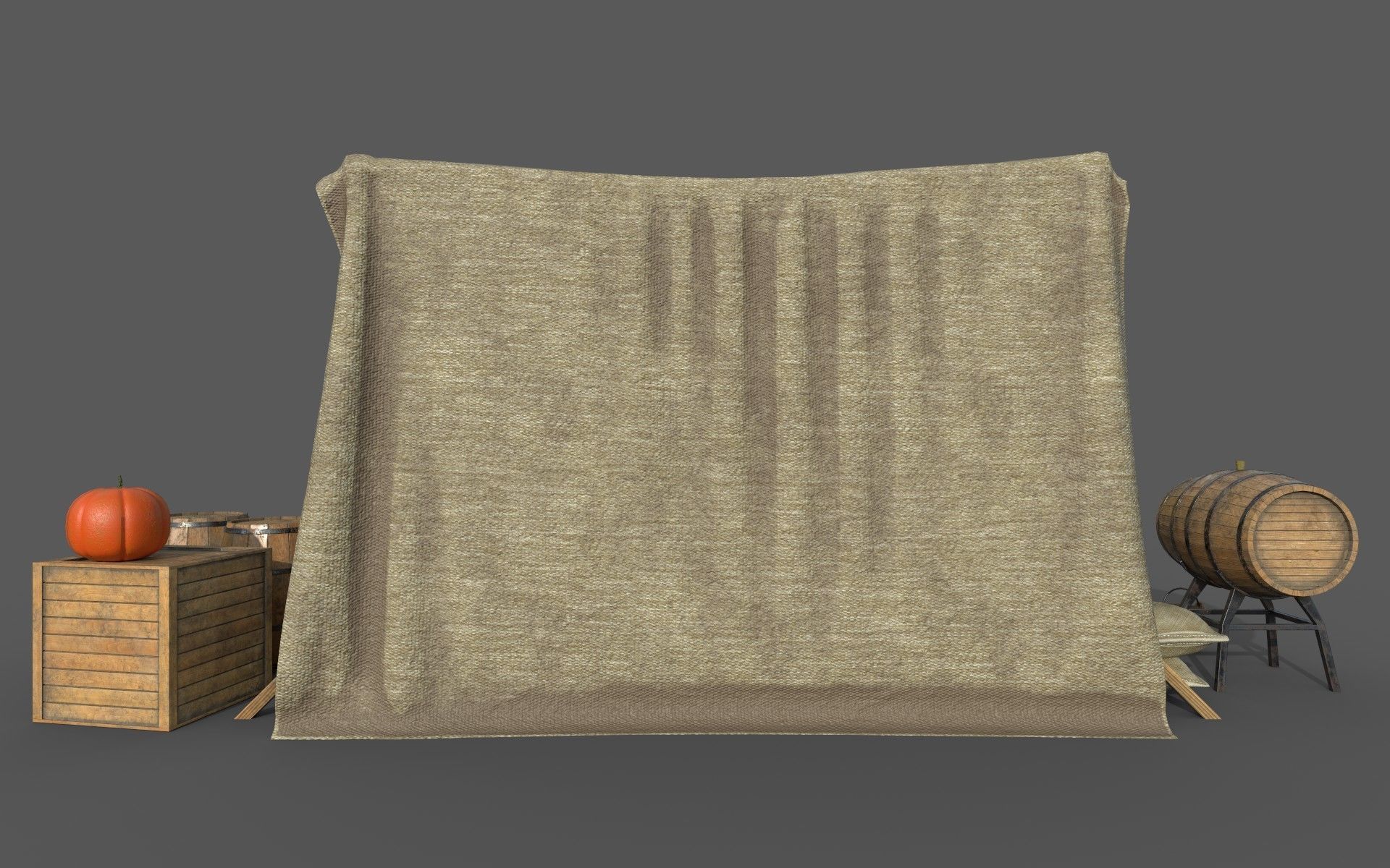 Camelot Market Square Low-poly 3D model_2