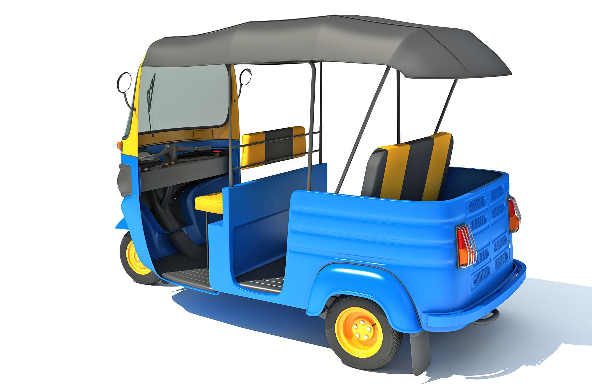 Mini Taxi 3D model_4