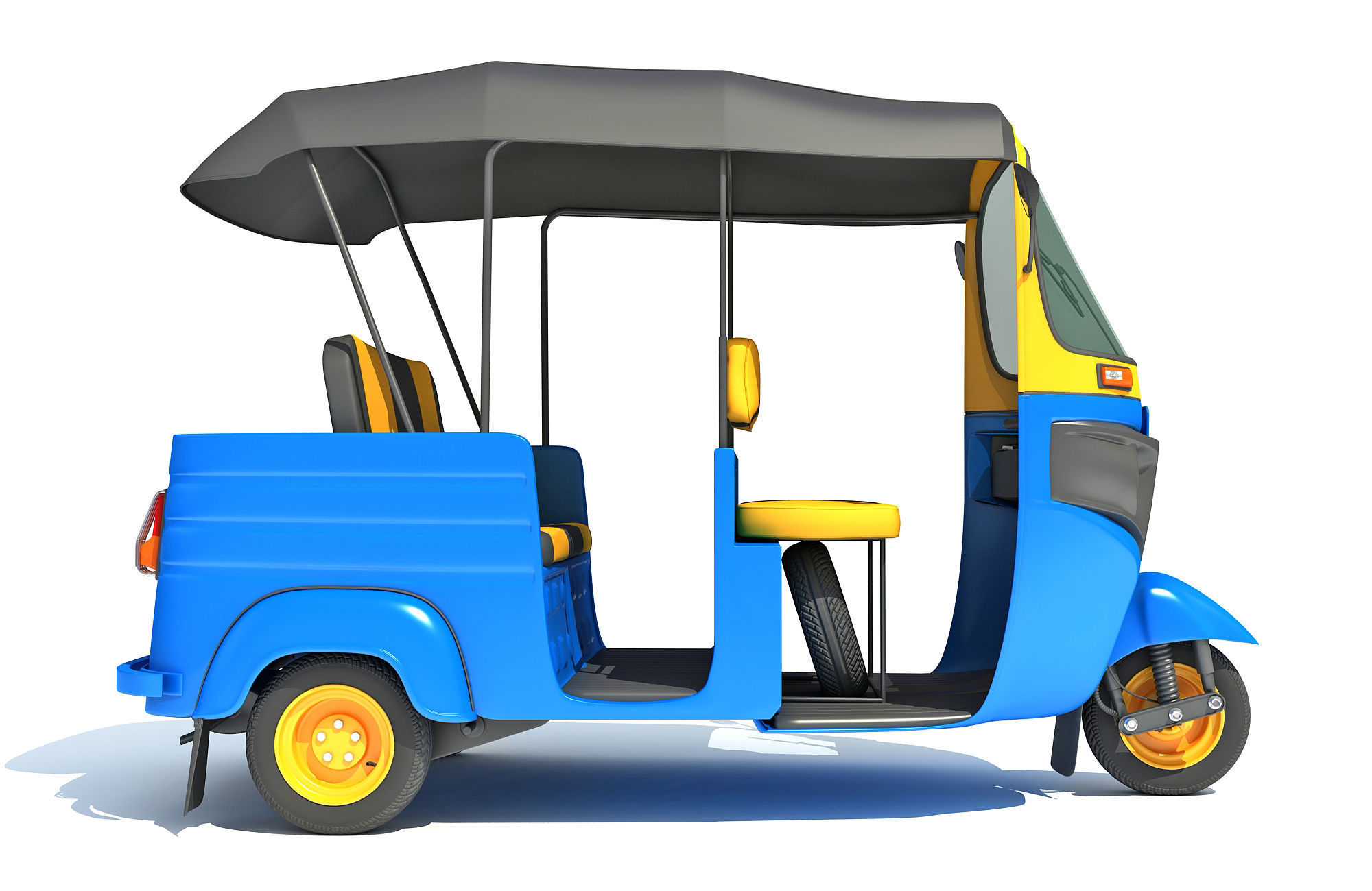 Mini Taxi 3D model_8