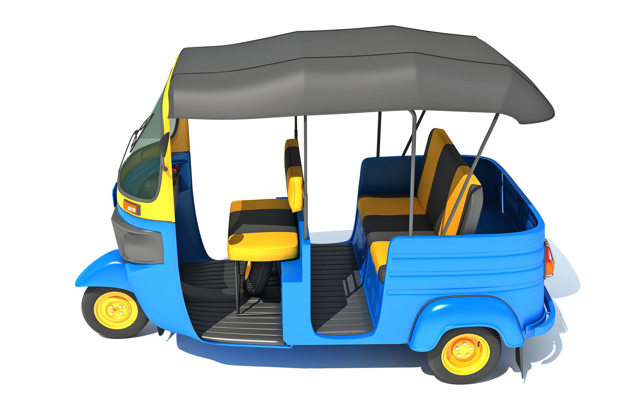 Mini Taxi 3D model_3