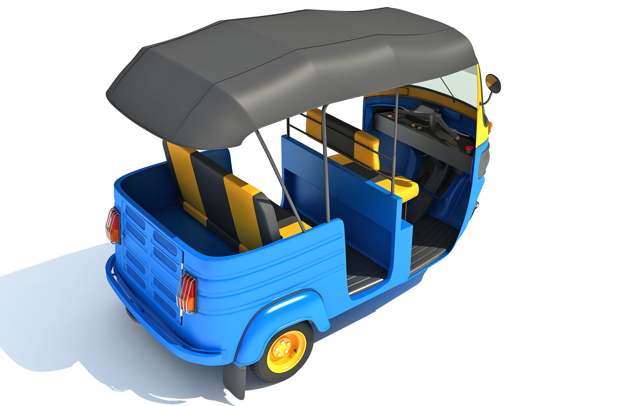 Mini Taxi 3D model_6