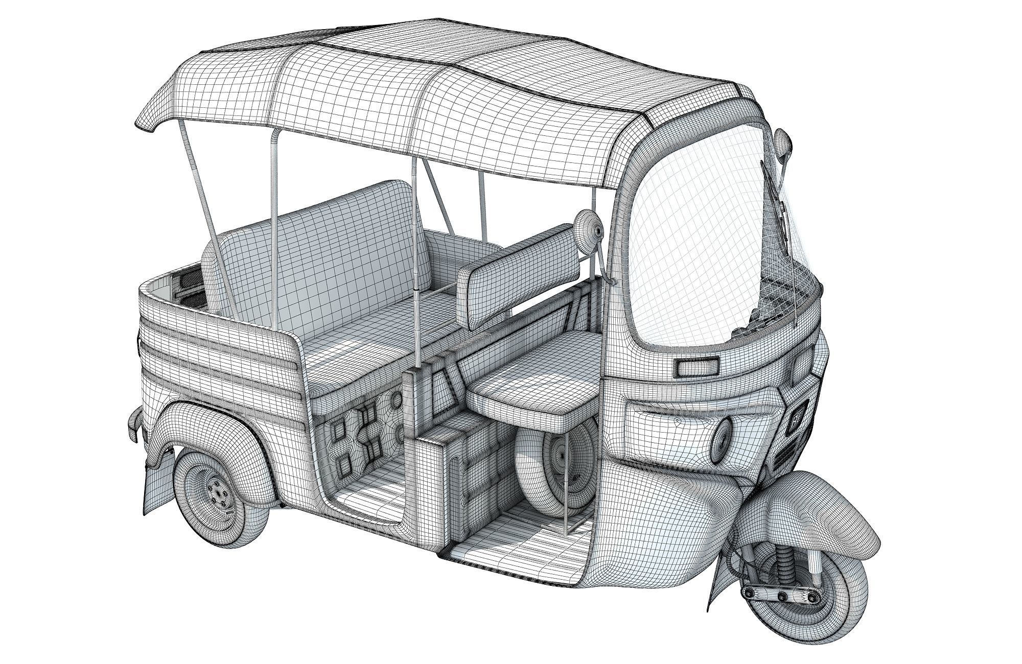 Mini Taxi 3D model_17