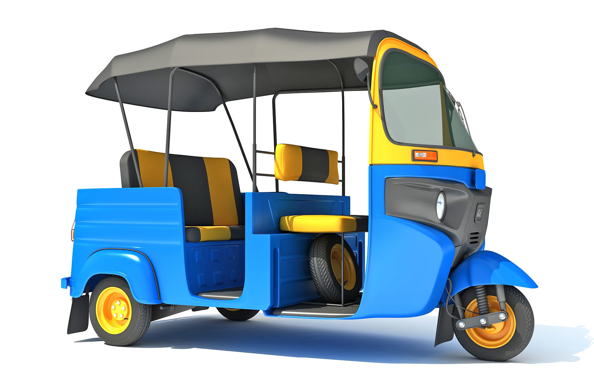 Mini Taxi 3D model_9