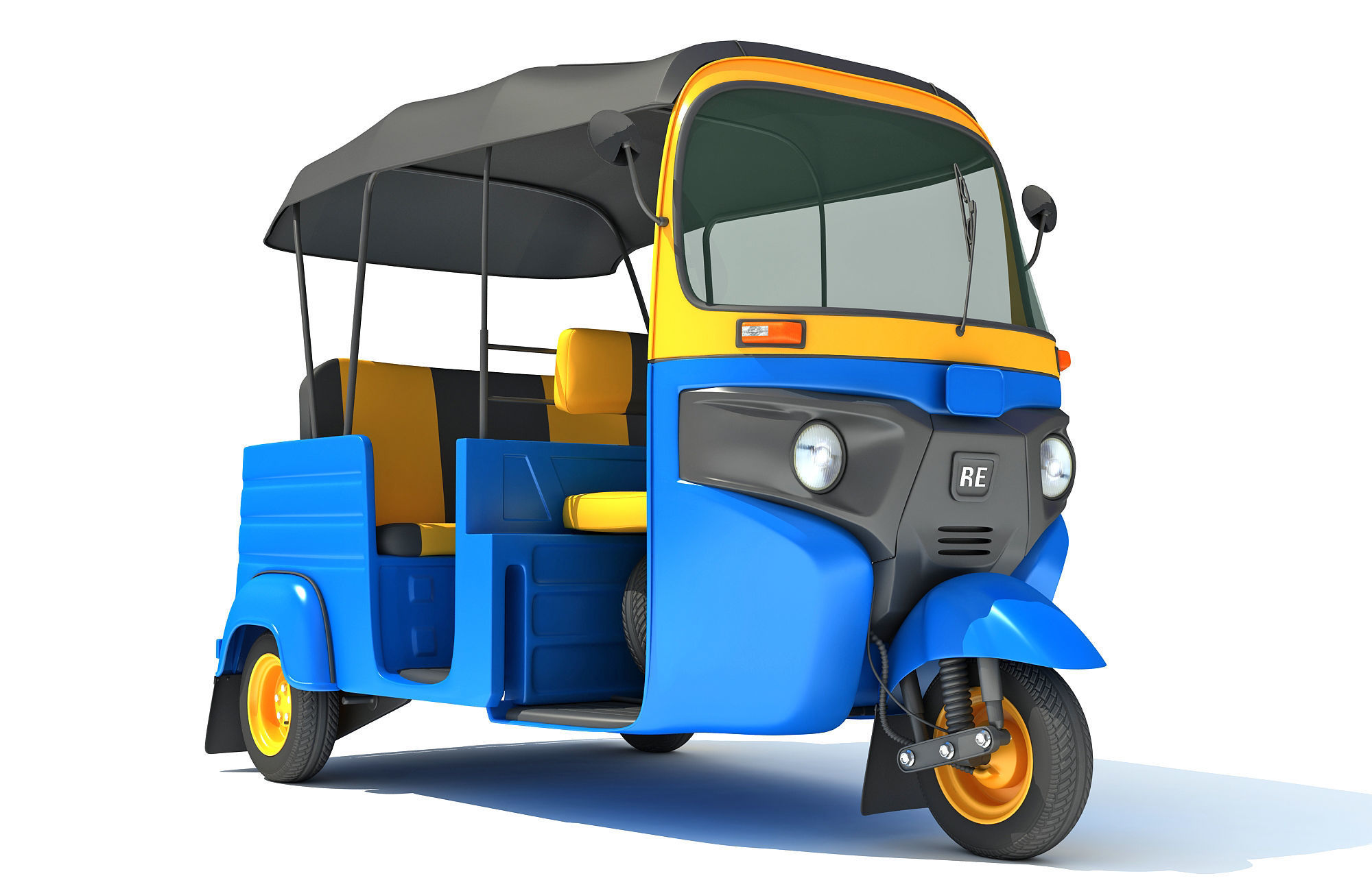 Mini Taxi 3D model_10