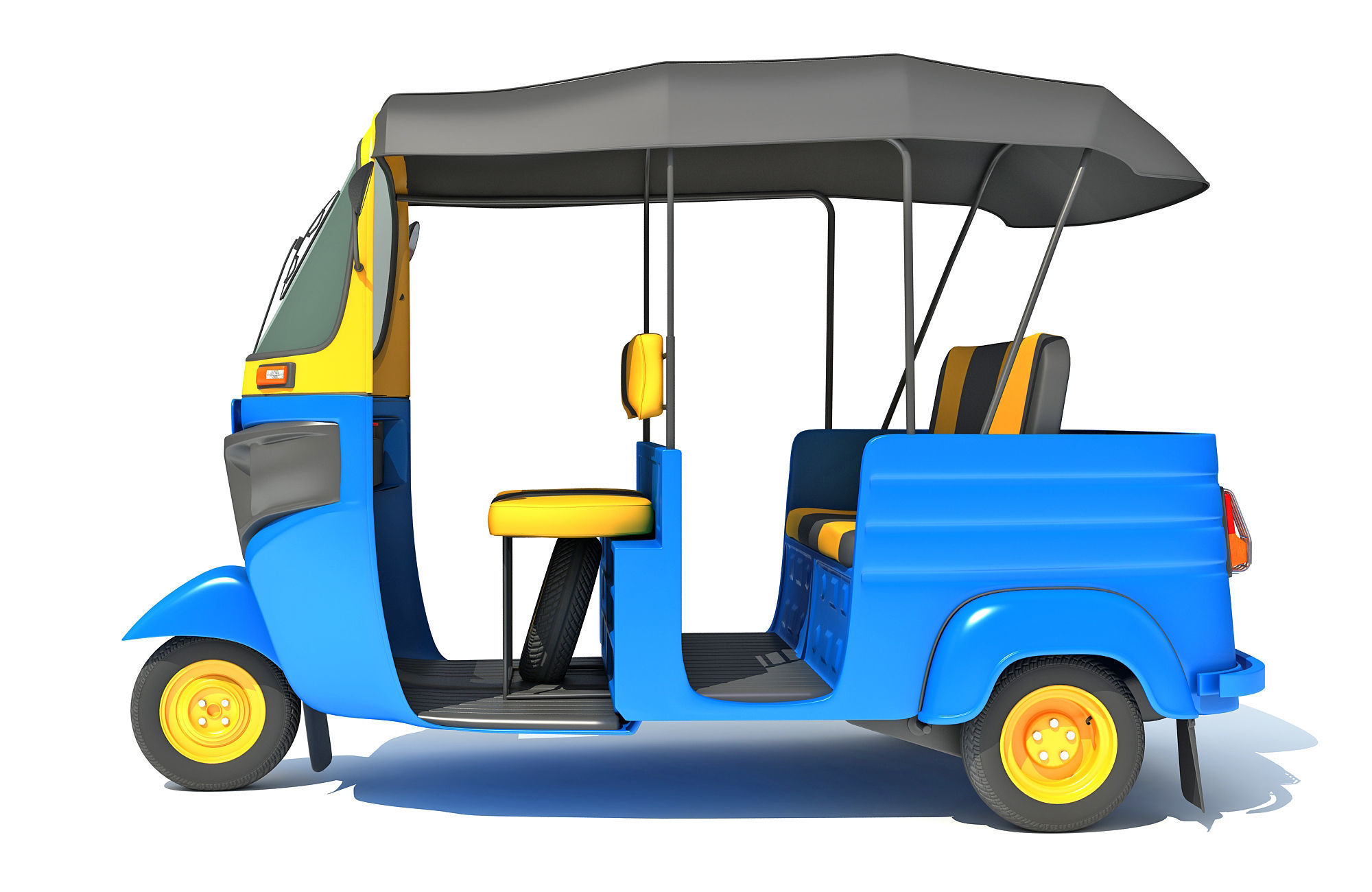 Mini Taxi 3D model_2