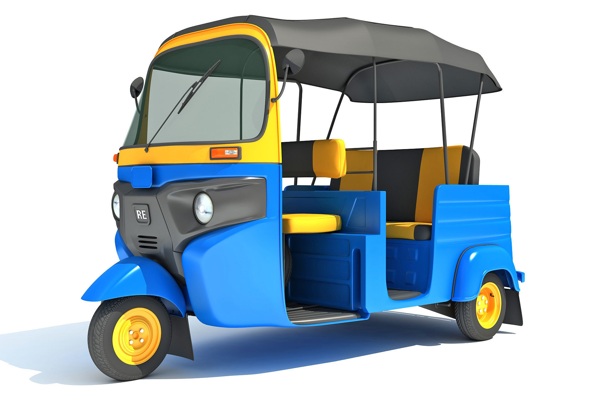Mini Taxi 3D model_1