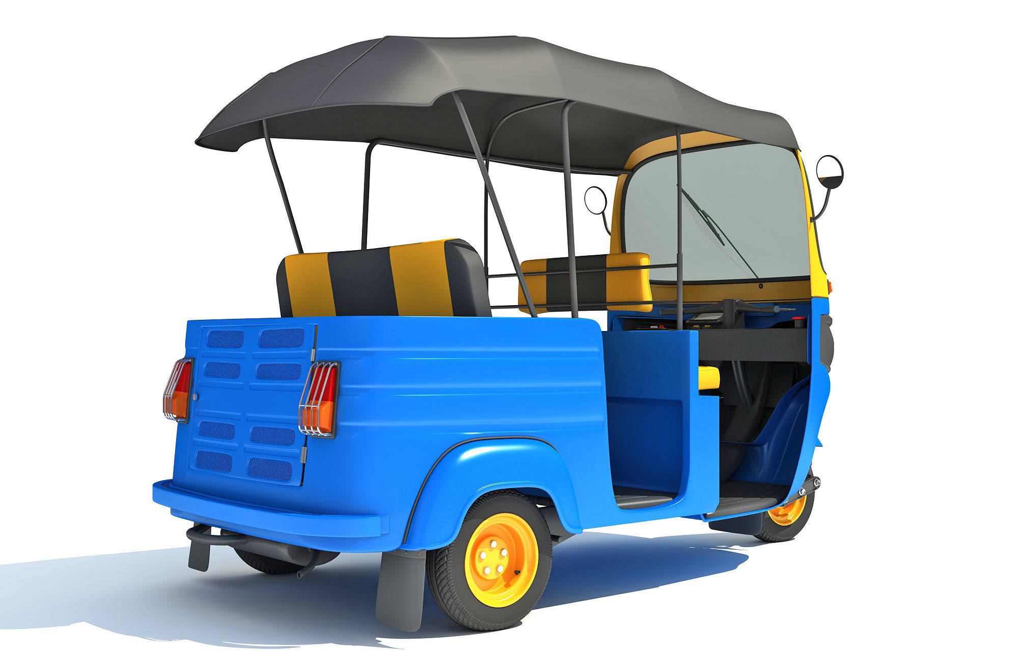 Mini Taxi 3D model_7