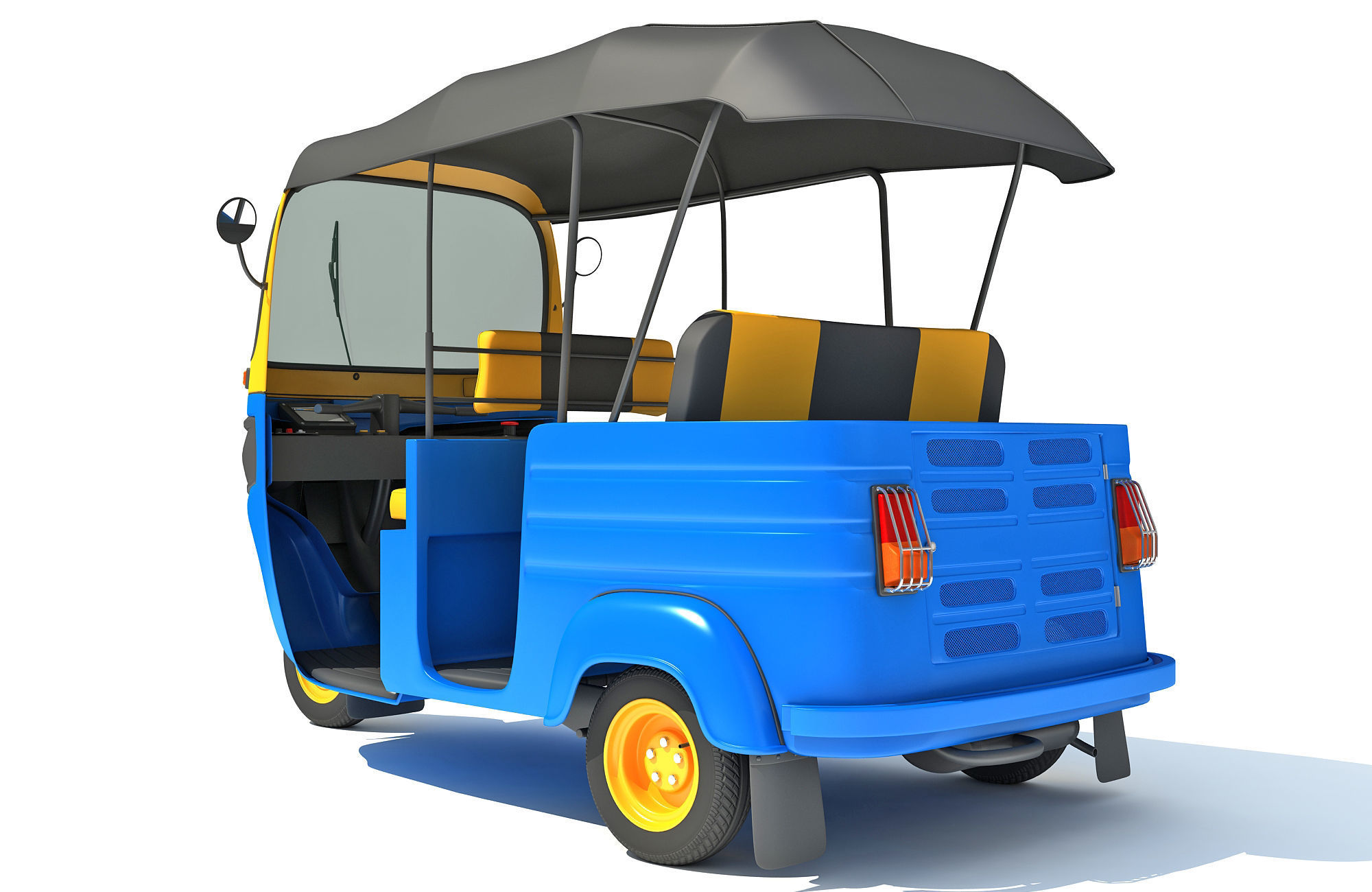 Mini Taxi 3D model_5