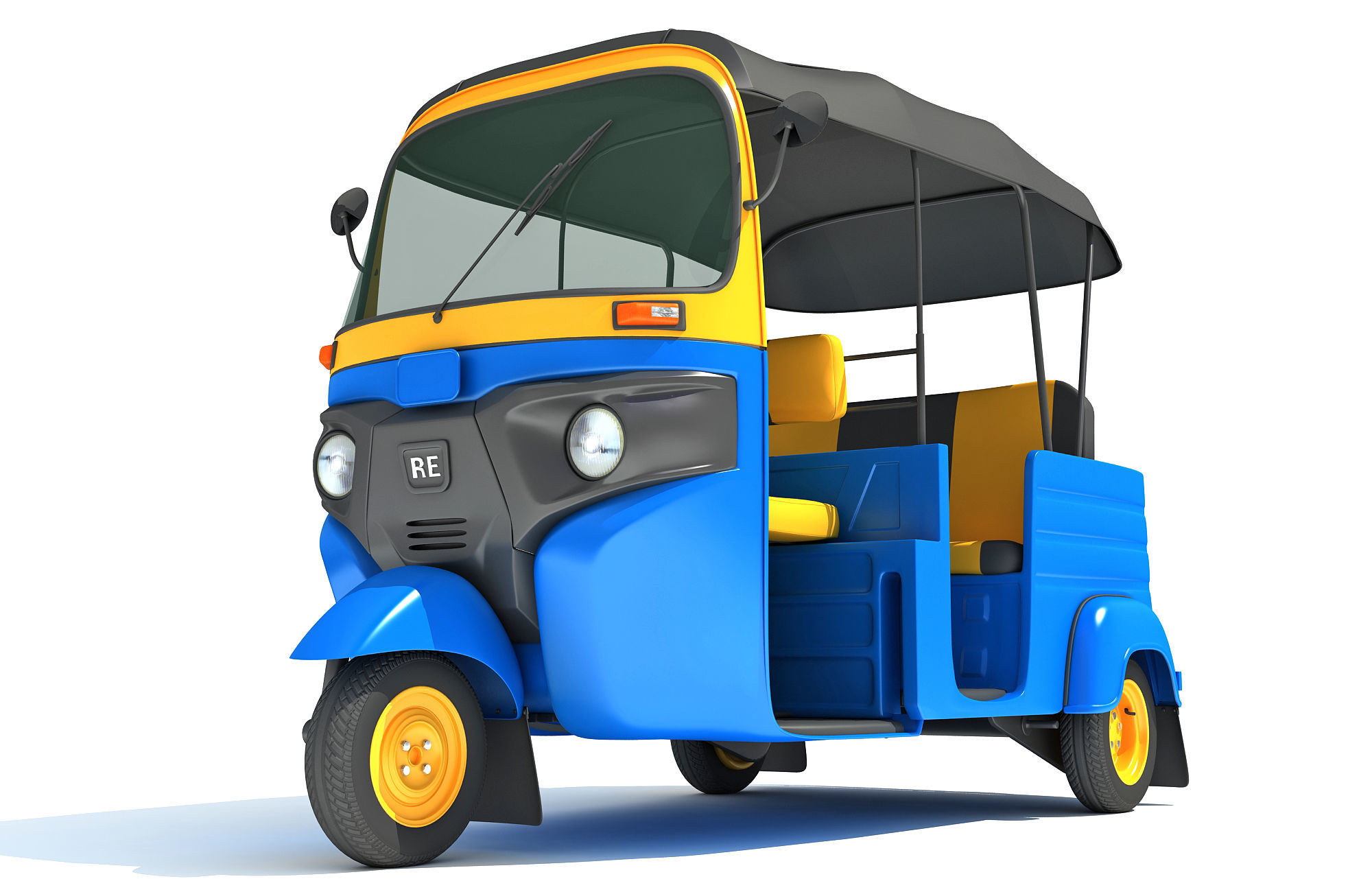 Mini Taxi 3D model_12