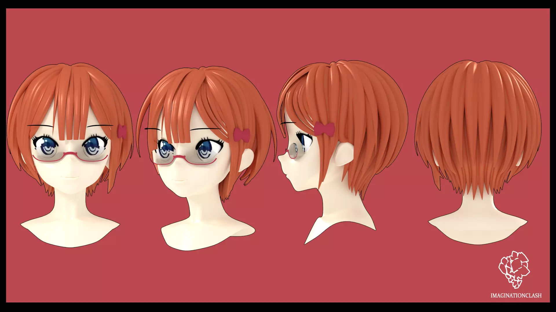 Rizu Ogata hairstyle 3D 3D model