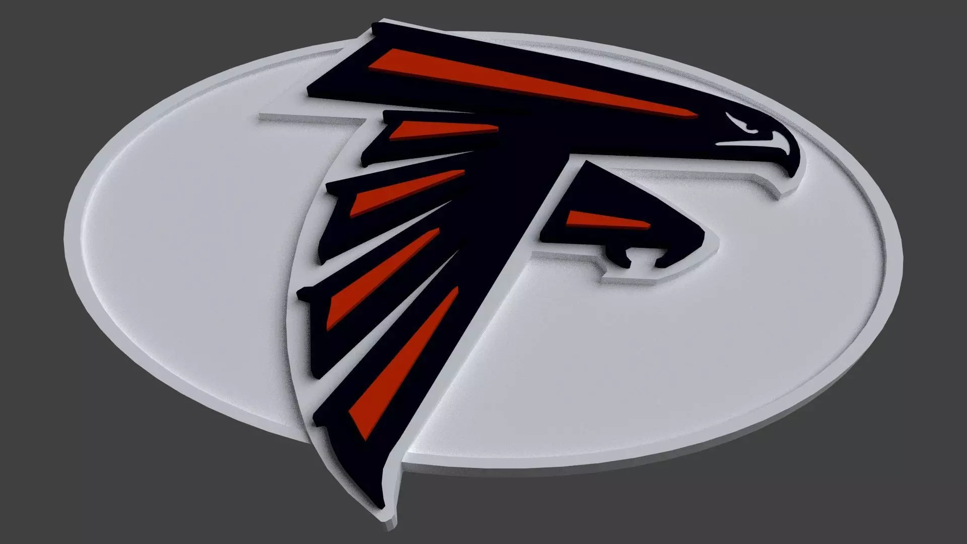 Falcons logo 3D model