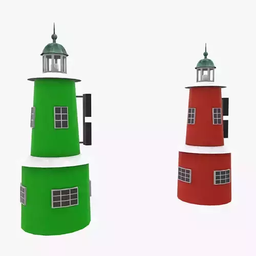 Light House Helsingor Low-poly 3D model