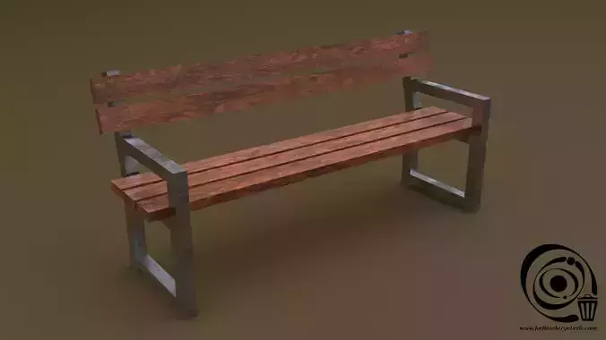 Bench 28 Low-poly 3D model