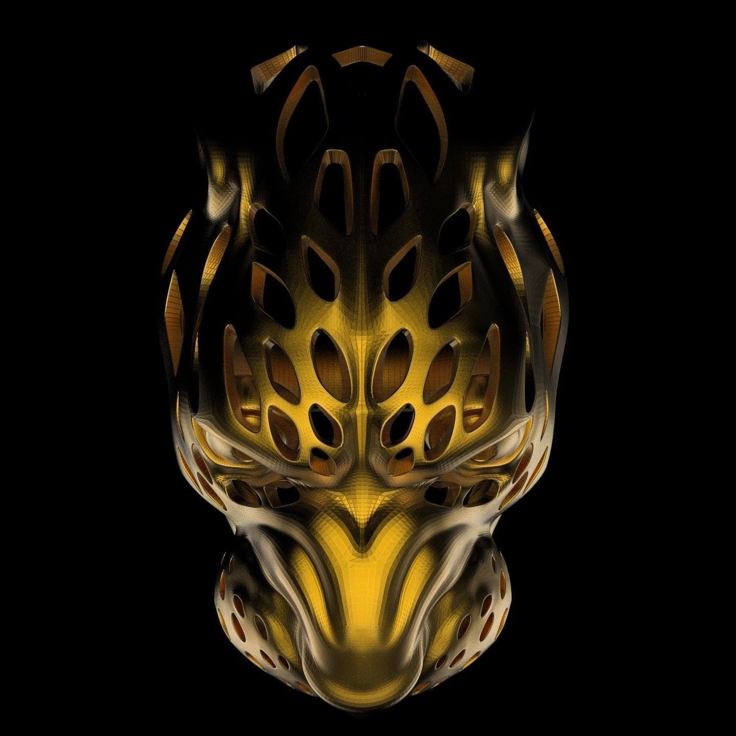 Mayan Jaguar Ring  3D print model_2
