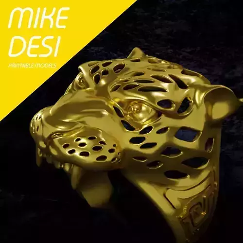 Mayan Jaguar Ring  3D print model