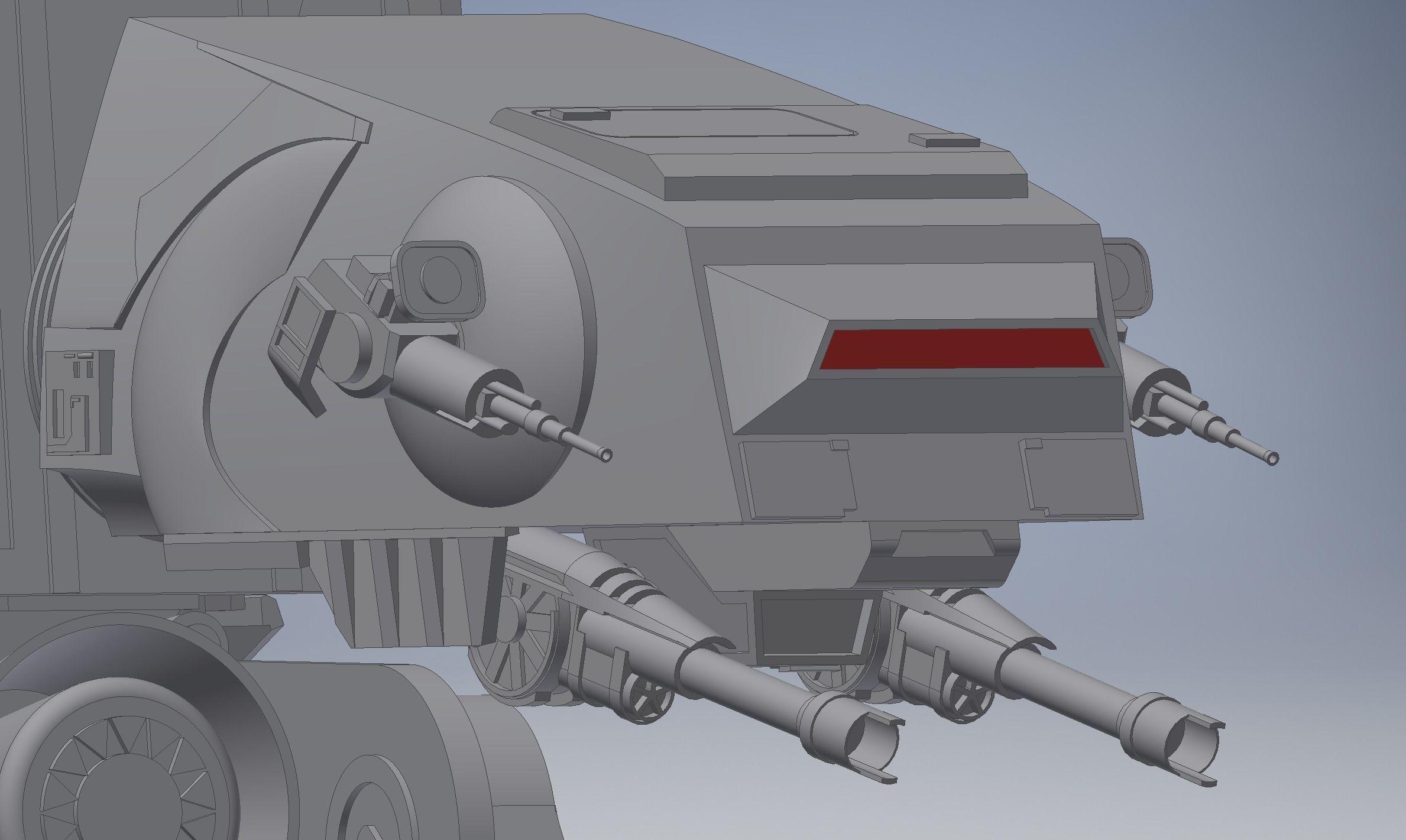 Ultra Realistic Star Wars AT-AT Model 3D print model_2