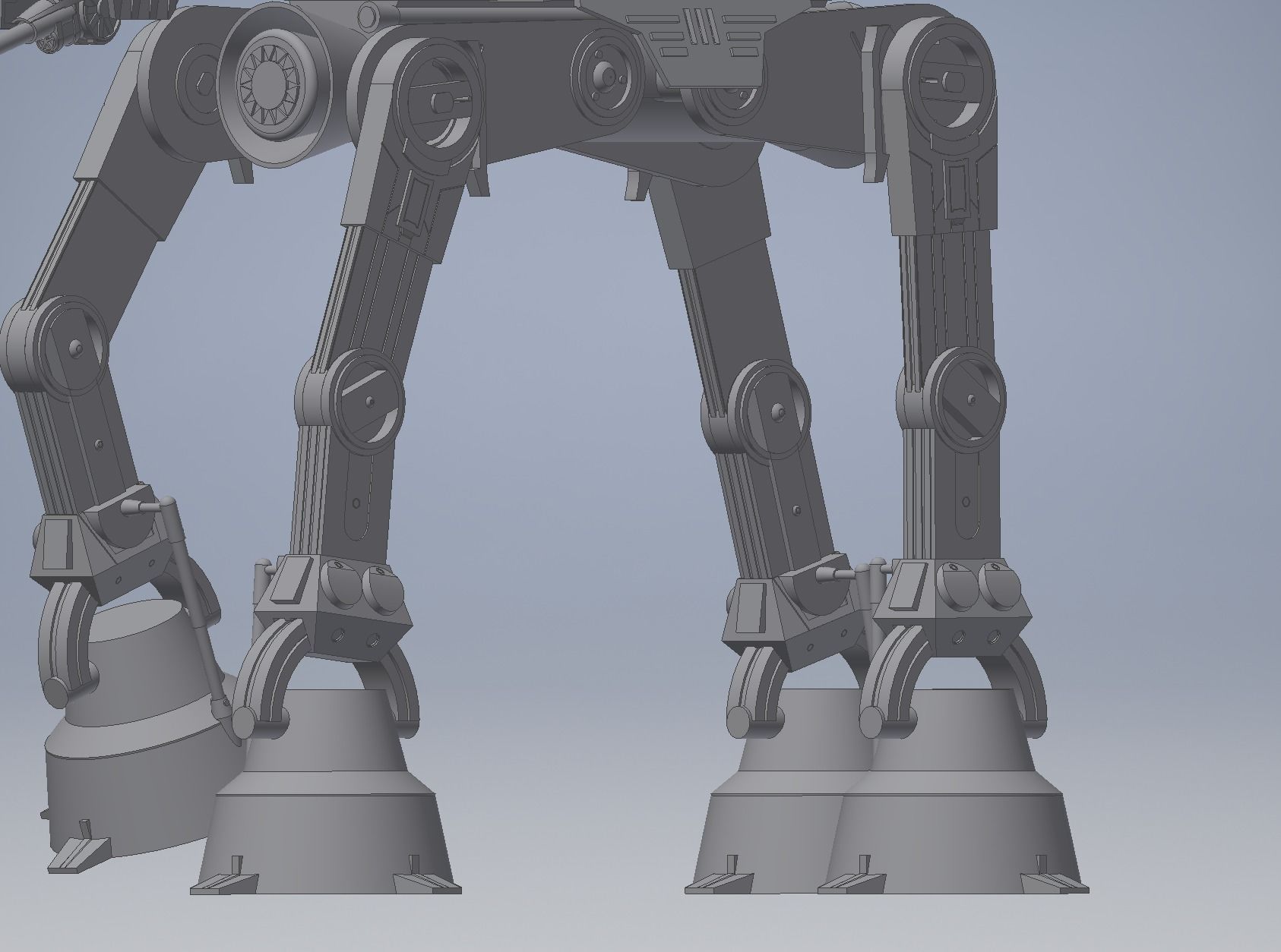 Ultra Realistic Star Wars AT-AT Model 3D print model_5