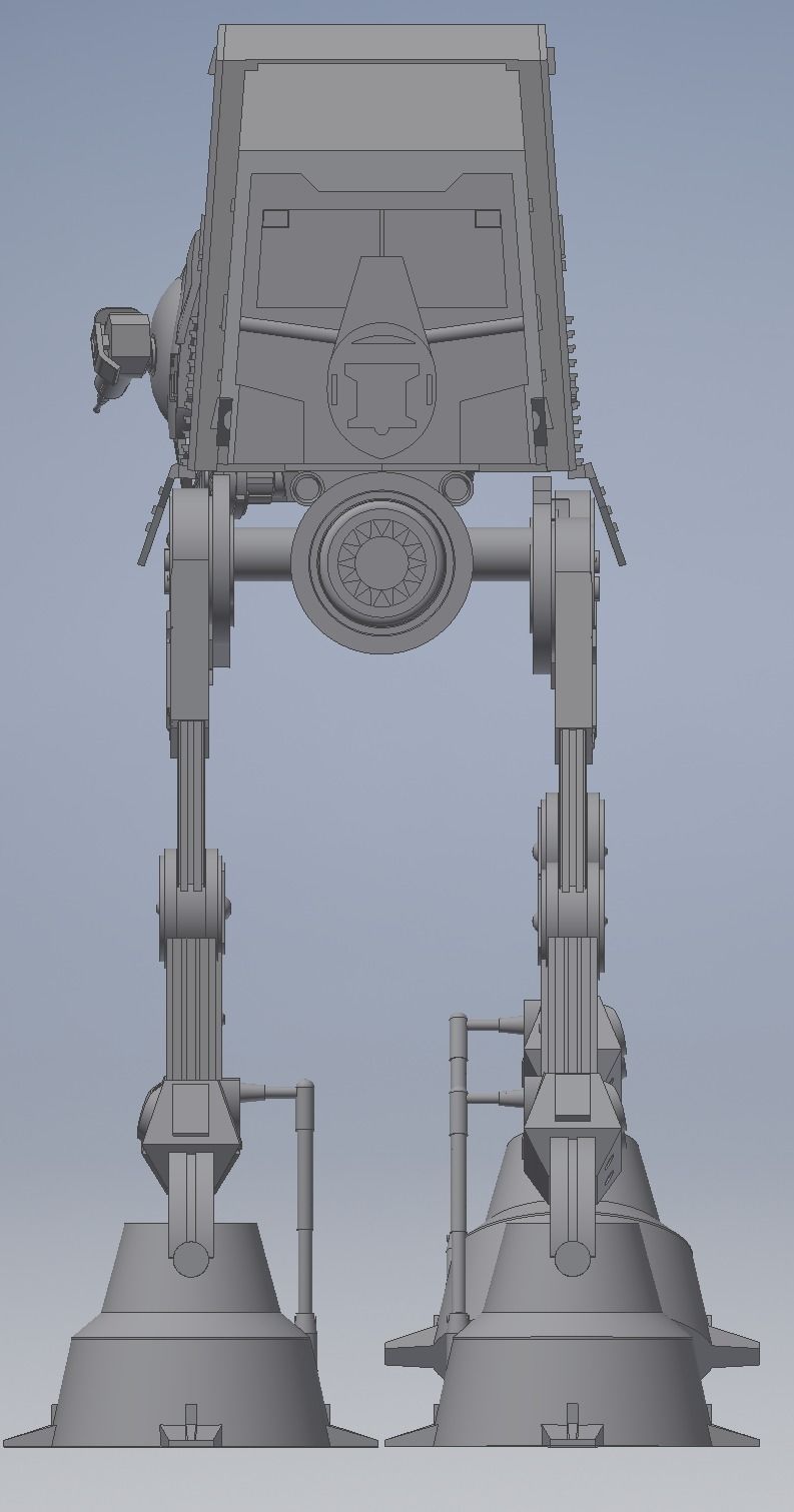 Ultra Realistic Star Wars AT-AT Model 3D print model_4