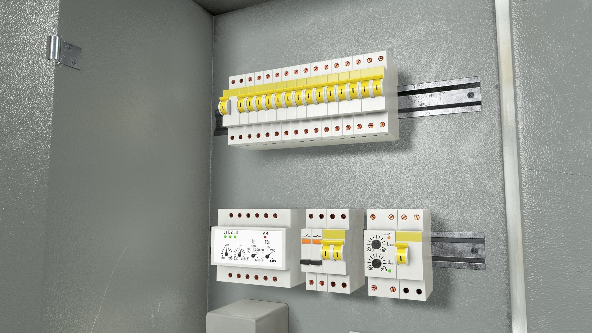 Electric System Low-poly 3D model_13