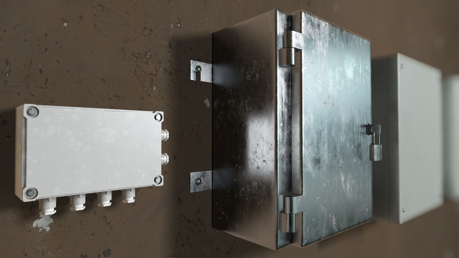 Electric System Low-poly 3D model_5