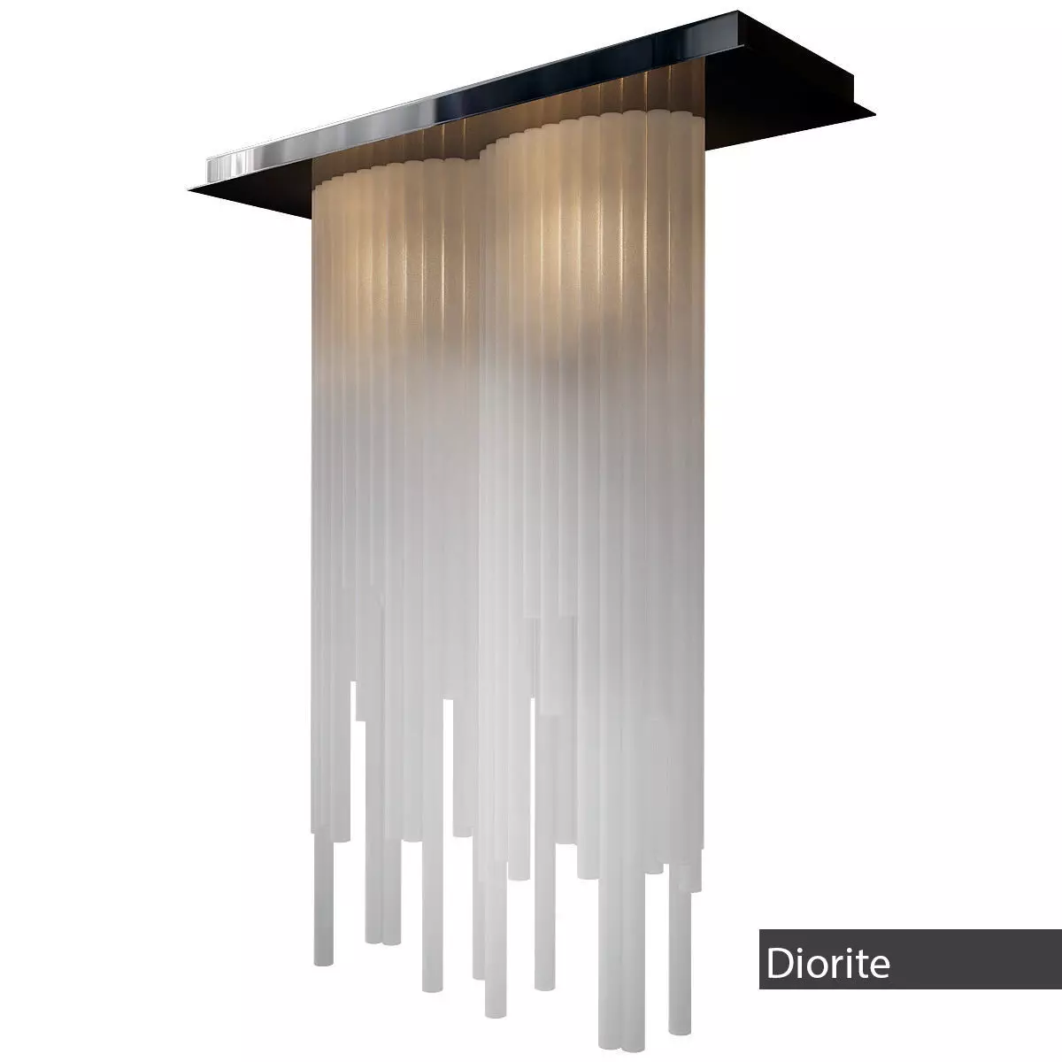 Diorite modern light fixture made of glass and metal 3D model