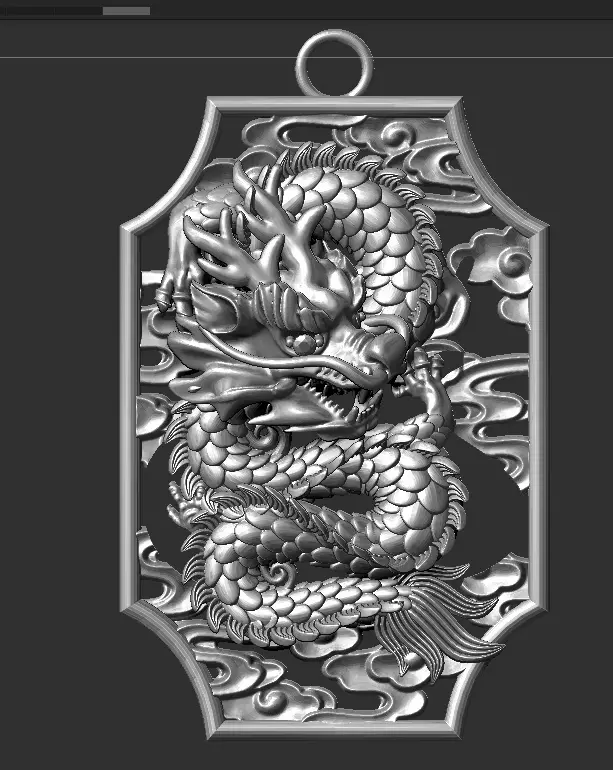 dragon pendant face 3D print model
